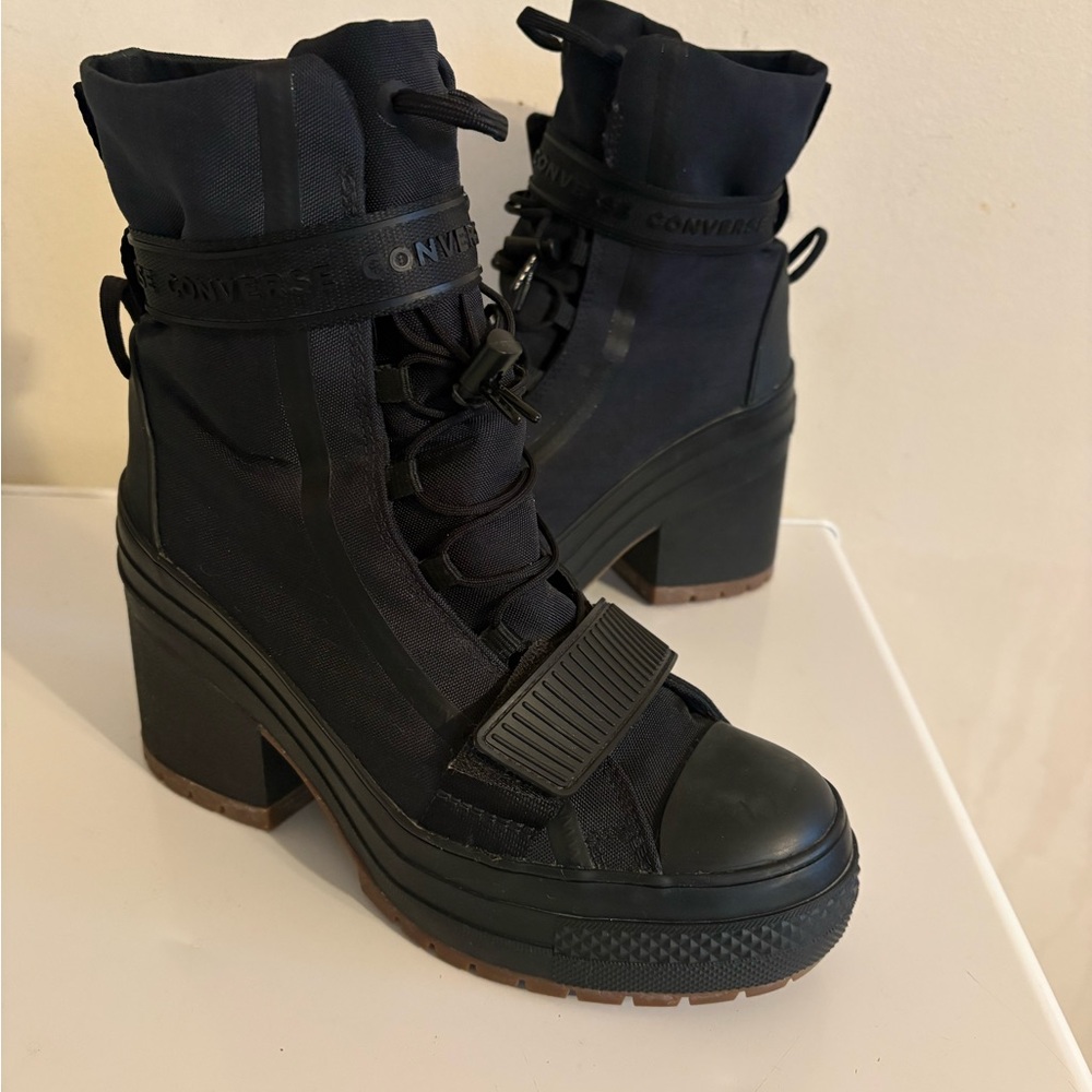 Converse GR82 Leather Lug Heel Clove Black Boots